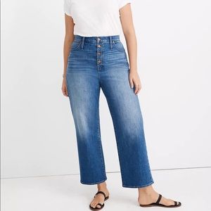 NWT Madewell Slim Wide-Leg Jeans in Olympia Wash Style L4312